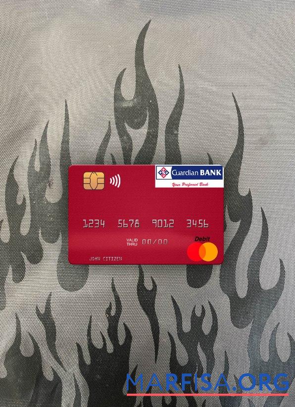 Blank Kenya Guardian Bank mastercard photolook front sample